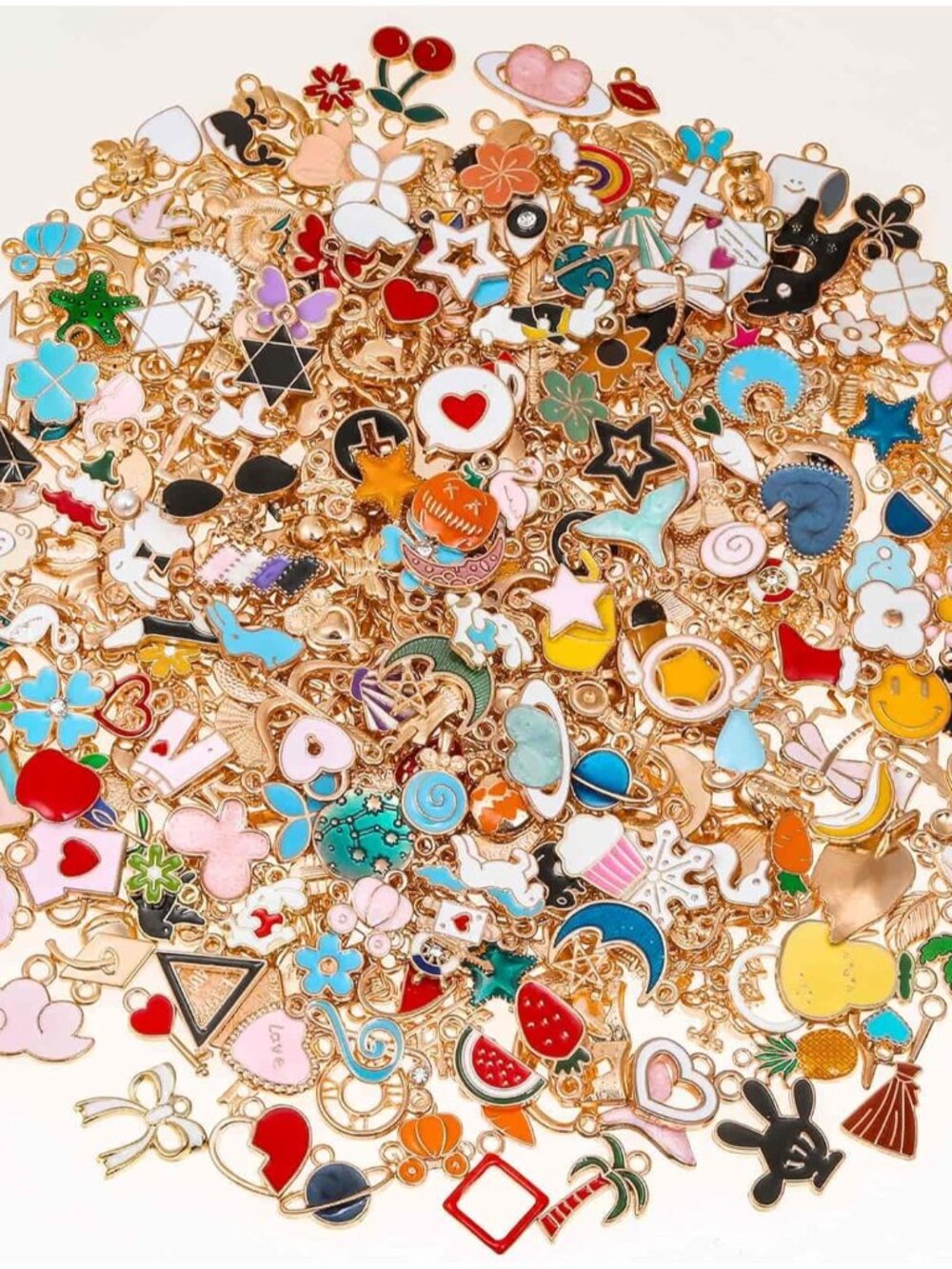 400Pcs Charms for Jewelry Making, Assorted Enamel Bracelet Bangle Charms, Mixed - Picture 6 of 6